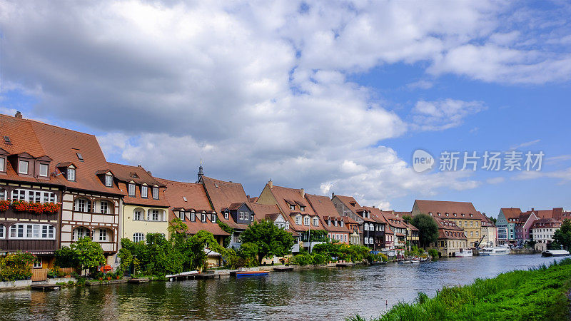 Bamberg, Klein Venedig -小威尼斯-沿着Linker Regnitzarm河(德国巴伐利亚)